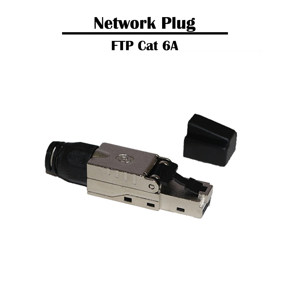 Сетевой штекер 50 шт./лот Cat 6A/Cat 8 Ethernet RJ45 Защитная полевая штепсельная вилка FTP