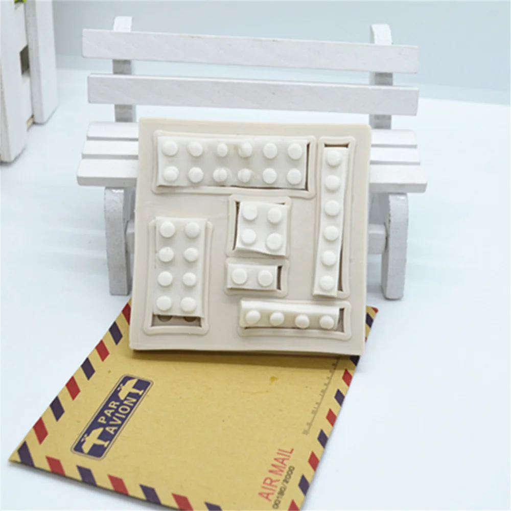 Luyou 1 шт Строительные блоки силиконовые формы для пирожных Fondant (сахарная)