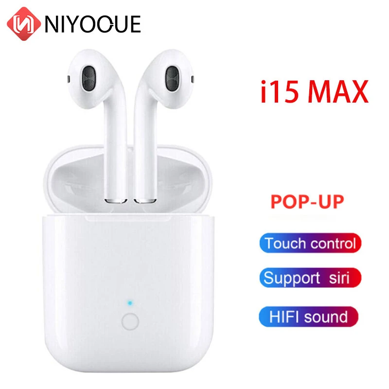 I15 Max Tws Беспроводные Bluetooth 5,0 наушники с сенсорным управлением стерео наушники