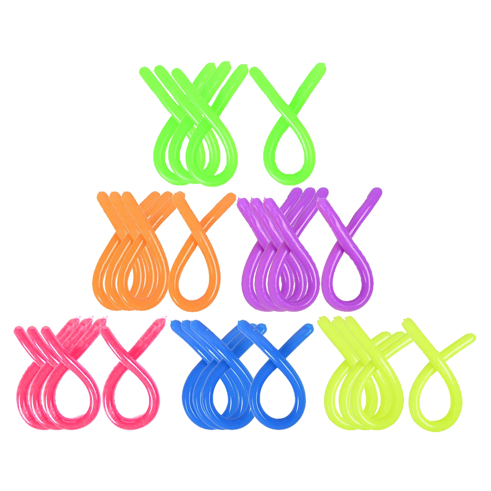

24Pcs Stretchy String Neon Kids Childrens Sensory Toy Rope