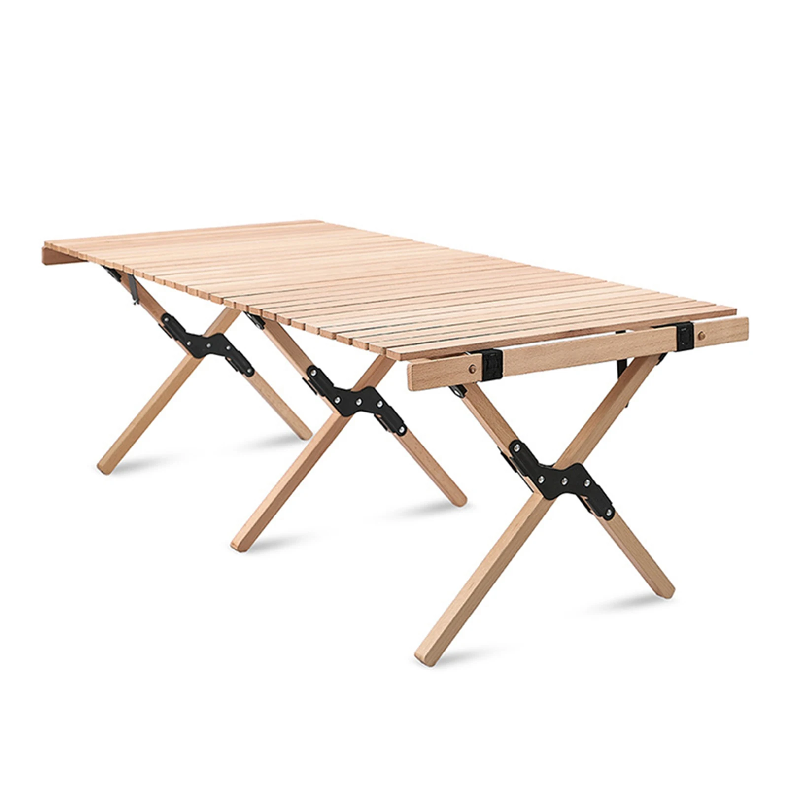 

Outdoor Portable Table Foldable Lightweight Wood Table Collapsible Table for Camping Beach Backyard Party