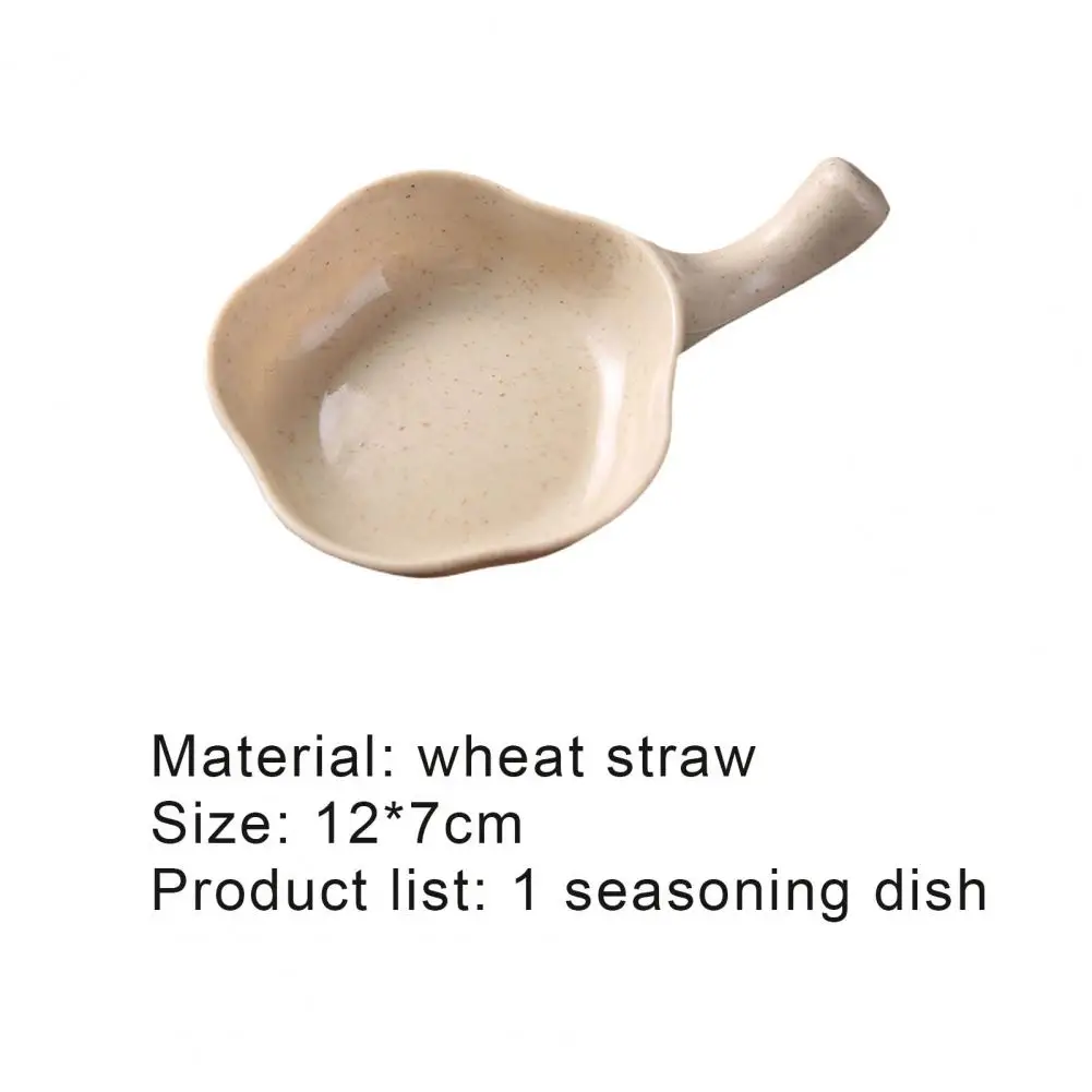 

Seasoning Plate Flower Shape with Handle Small Size Plates Serving Saucers Bowl for Sauce Portable Kitchen Supplies Tableware