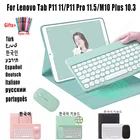 Корейский чехол с клавиатурой для Lenovo Tab P11 2021 J606 J616 P11 Pro 11,5 J706 Корейская клавиатура с чехлом для Lenovo M10 FHD Plus X606 X616