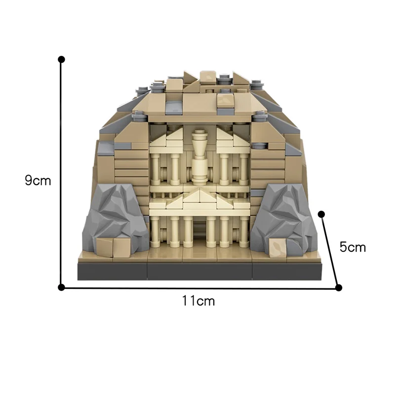 

248 PCS MOC Street Scene Cultural Sites Historical City in Jordan Building Blocks Modular Architecture Block Model