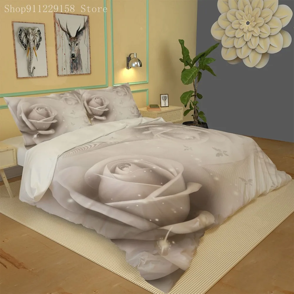 

Luxury Bedding Nordic Bedding Set A/B Double-Sided Pattern Simplicity White Bedding, Quilt Cover Double Pillowcase Bedclothes