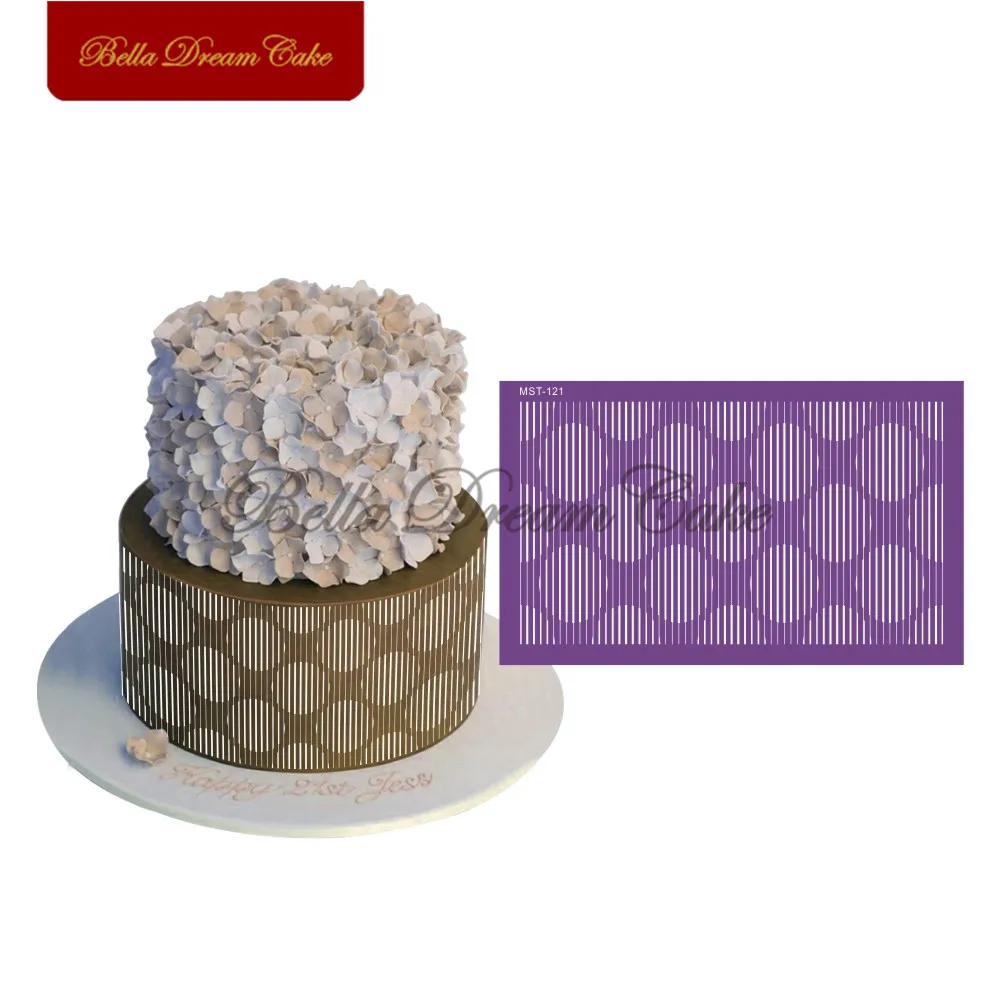 

Полосатые волнистые дизайнерские фотообои, тканевые сетчатые трафареты, форма для торта, инструмент для украшения тортов, жаростойкая посуда