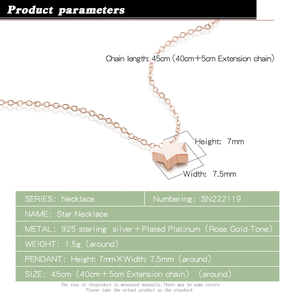 Простая изящная крошечная звезда подвеска чокер для женщин серебро 925 пробы