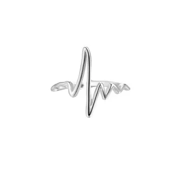 

ECG Index Finger Ring Ladies Simple Line Notes Mix and Match Fashion Trendy Ring Jewelry Adjustable Rings K9Z0399J