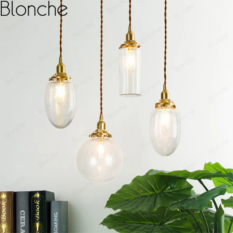 Modern Glass Pendant Light Industrial Led Pendant Lamp for Dining Room Kitchen Bedroom Suspension Luminaire Decor Light Fixtures