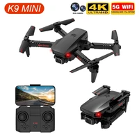 k9 pro mini drone 4k hd dual camera profession aerial photography pressure height keeping wifi fpv rc foldable quadcopter drone