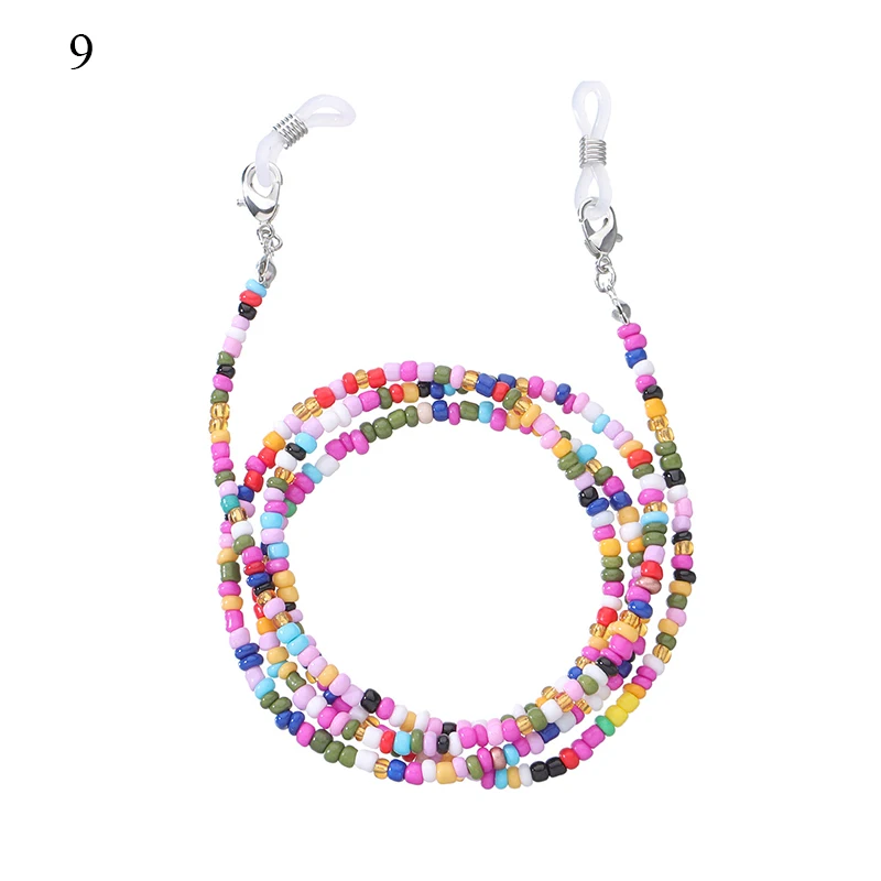 

Rice Beads Glasses Chains Accessory Mask Holder Chain Glasses Lanyard Colorful Beads Glasses Chain Neck Eyeglass Sunglasses Rope