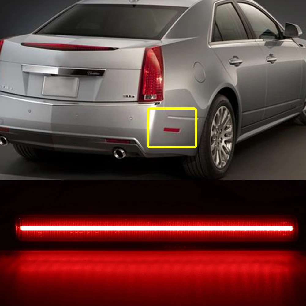 2 шт. дымчатые линзы красный светильник заднего бампера Светодиодный отражатель