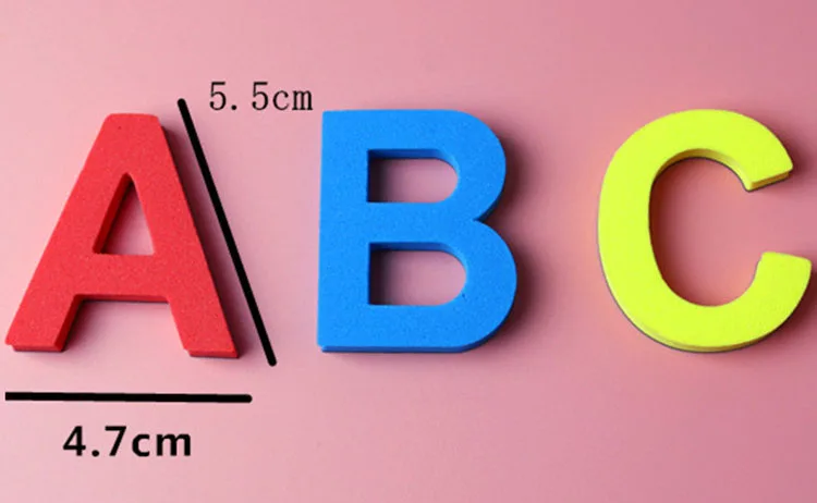 EVA магнитные цветные Верхние и строчные английский алфавитно-цифровой 3D наклейки