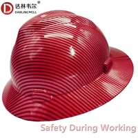 full brim hard hat carbon fiber pattern work safety helmet lightweight work cap for construction railway mine traffic