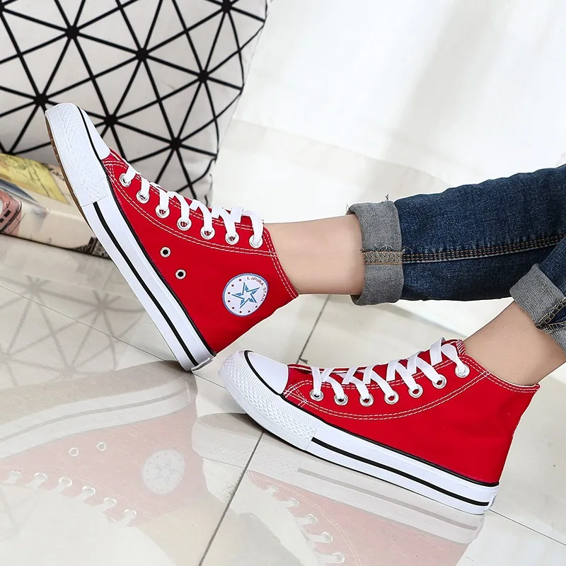 

Canvas fashion solid color women's vulcanized shoes with casual white couple shoes ladies sports shoes Zapatos Tenis Feminino