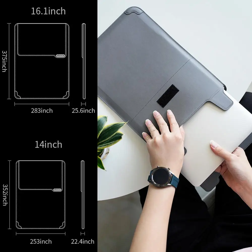 NILLKIN сумка для ноутбука с подставкой Macbook Air 13 чехол Pro M1 2021 PU кожаный pro 14 |