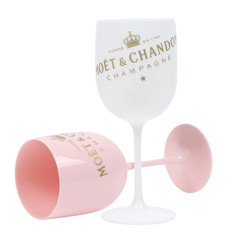 

Plastic Champagne Wine Cup Party Pink White Cocktail Glass Champagne Glass