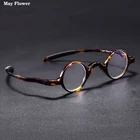 Маленькие очки для чтения May Flower TR90, мужские очки с оправой в стиле ретро, с защитой от синего излучения, мужские смарт-очки для чтения + 4