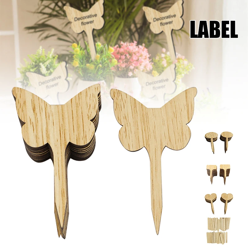

Wood Plant Labels For Garden Plant Identification, Cute Flower And Vegetable Labels With Various Shapes