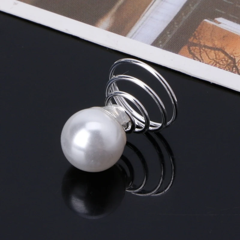 

12PCS Bridal Wedding Pearl Flower Hairpins Swirl Spiral Twist Tiara Hair Jewelry Dropshipping