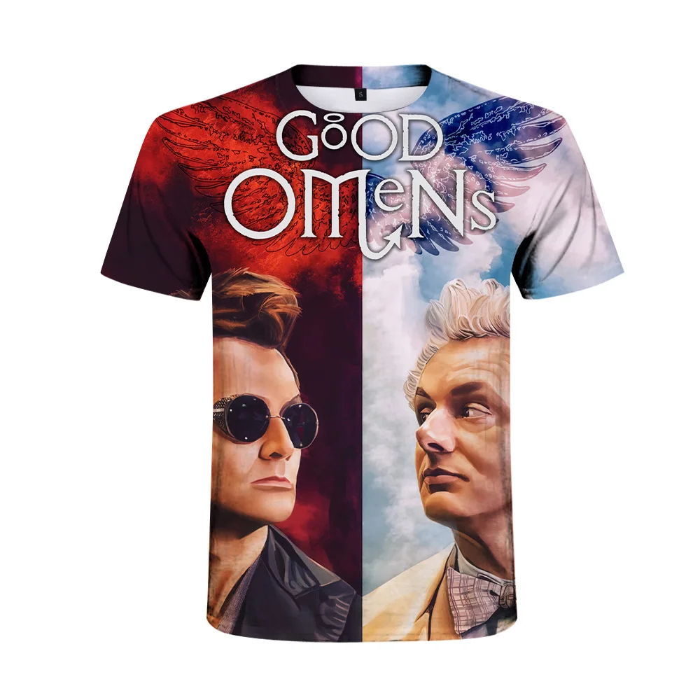 Новинка модная хорошего предзнаменования футболки с принтом мужские летние