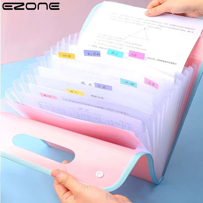 

EZONE пластиковая 13-сеточная Вертикальная Портативная органная сумка, многослойная папка А4 для студентов, тестовая бумага, папка, файл, техни...