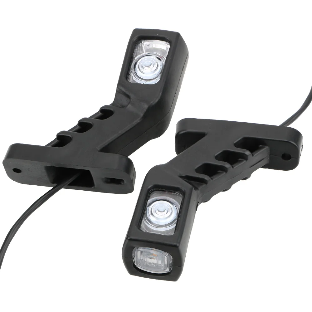 

1pair 4 LED Marker Side Light 10-30v Outline Lamp 3 Face Car Clearance Lamp For Truck Trailer Caravan Van Truck Accessories
