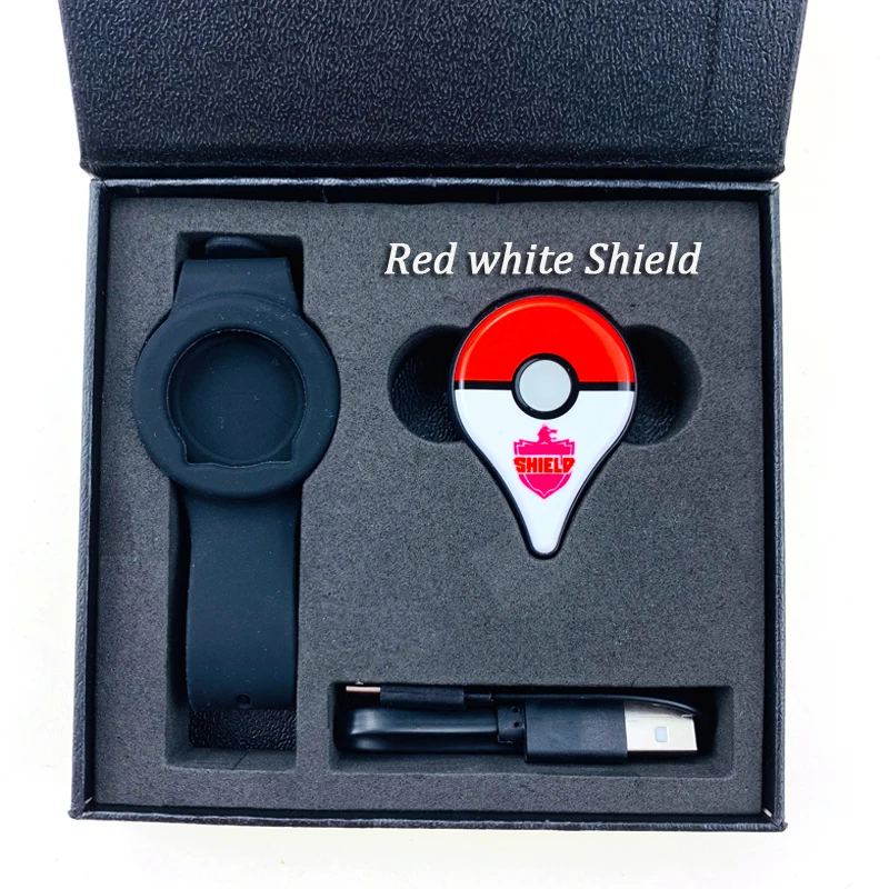 Red White Shield Перезаряжаемый Bluetooth браслет для Pokemon Go Plus с батареей внутри - Цвет: Red White Shield