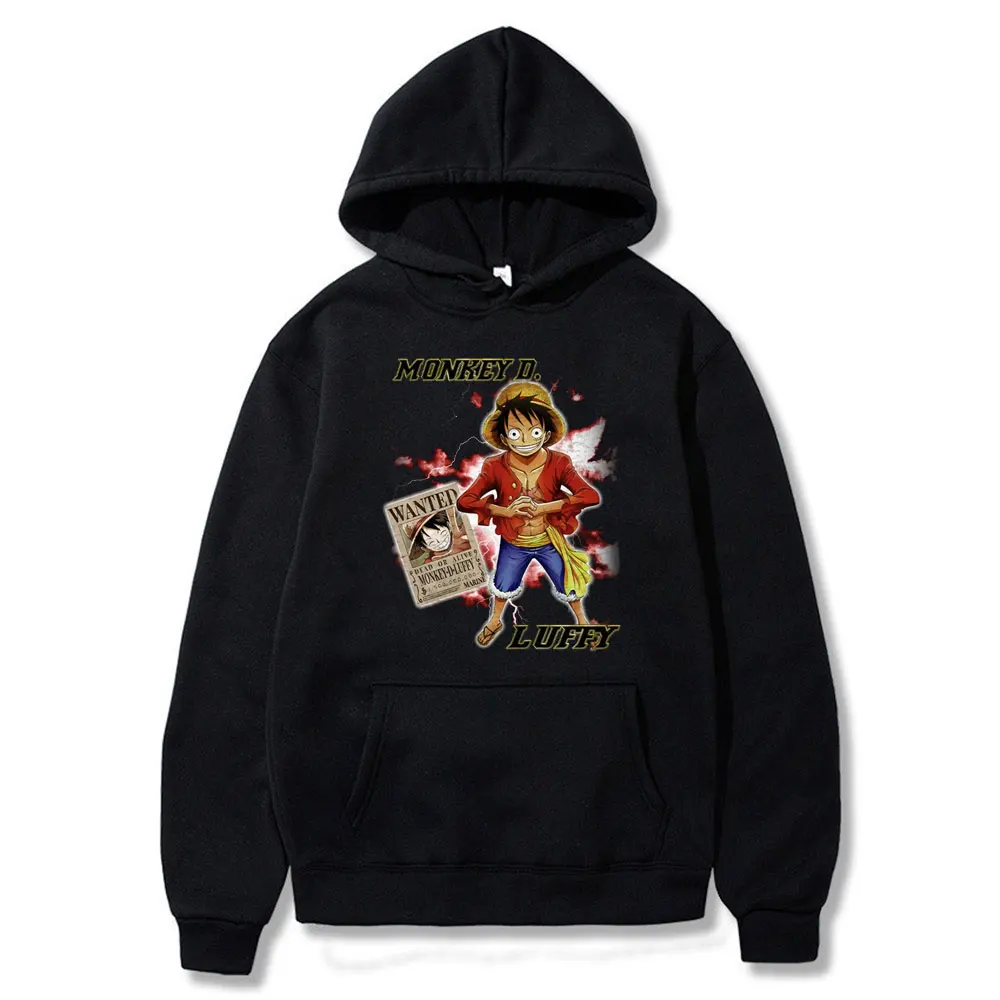 

Japan Anime One Piece Hoodies Premium Monkey D Luffy Print Hoodie Manga Harajuku Clothes Men Women Fashion Oversized Sweatshirt