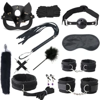 blacak wolf exotic sex products for adults games bondage set bdsm kits handcuffs sex toys whip gag tail plug women accessories