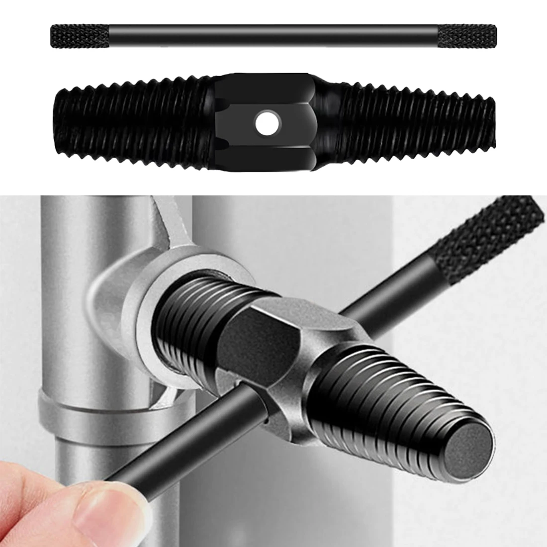 

Dual Use Double Head Screw Extractor Pipe Broken Bolt Damaged Screw Drill Bits Remover Multifunctional Hex Connector 1/2'' 3/4''