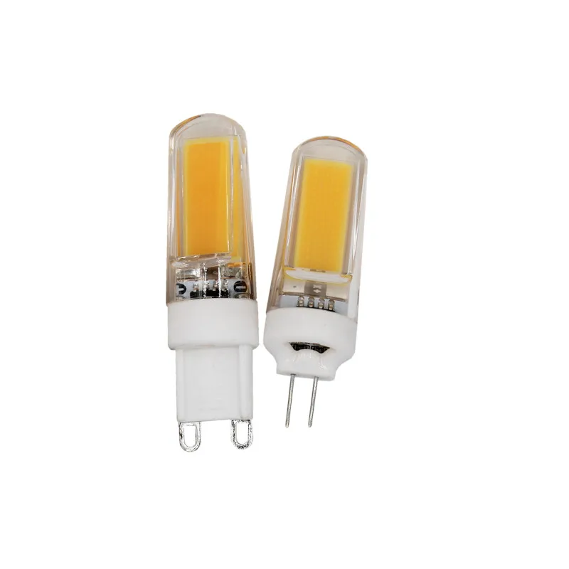3w 6w 9w G4 G9 светодиодный светильник 12v DC/AC 220V AC 110V AC теплый белый игольчатый источник света