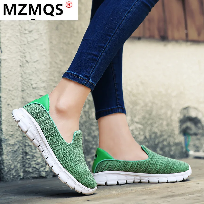 

2021 Fashion Women's Shoes Comfortable Breathable Mesh Casual Shoes Spring Women's Solid Color Non-slip Lightweight Sneakers