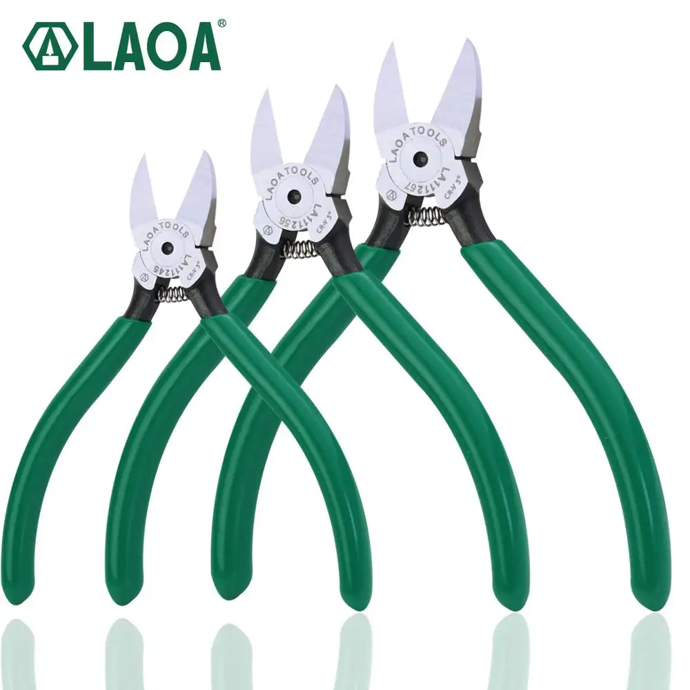 LAOA Plastic pliers 4.5/5/6/7inch  CR-V Jewelry Electrical Wire Cable Cutters Cutting Side Snips Electrician Tool