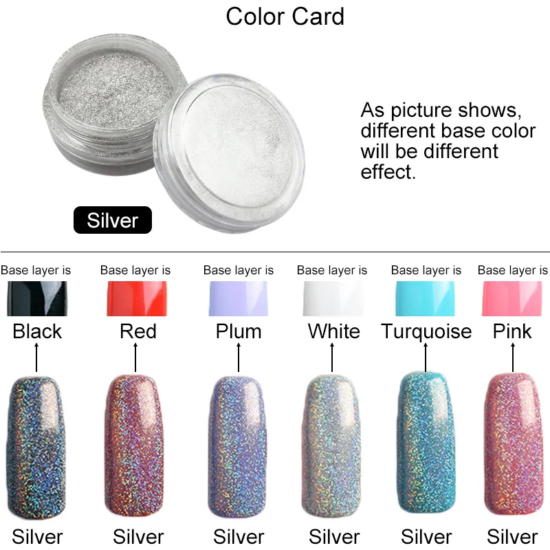 1 коробка Голограмма лазерная Серебряная блестящая голографическая Лазерная