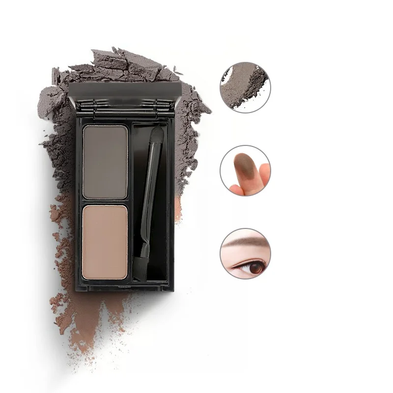 Двусторонняя натуральная пудра для бровей долговечная Водонепроницаемая