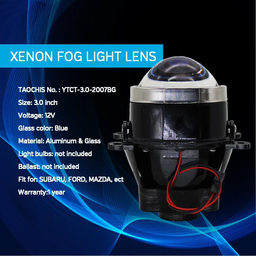 TAOCHIS Car-styling 3.0 fog lamp Bi-xenon projector lens Blue film for SUBARU CITROEN DACIA FIAT FORD MAZDA MITSUBISHI NISSAN | Автомобили