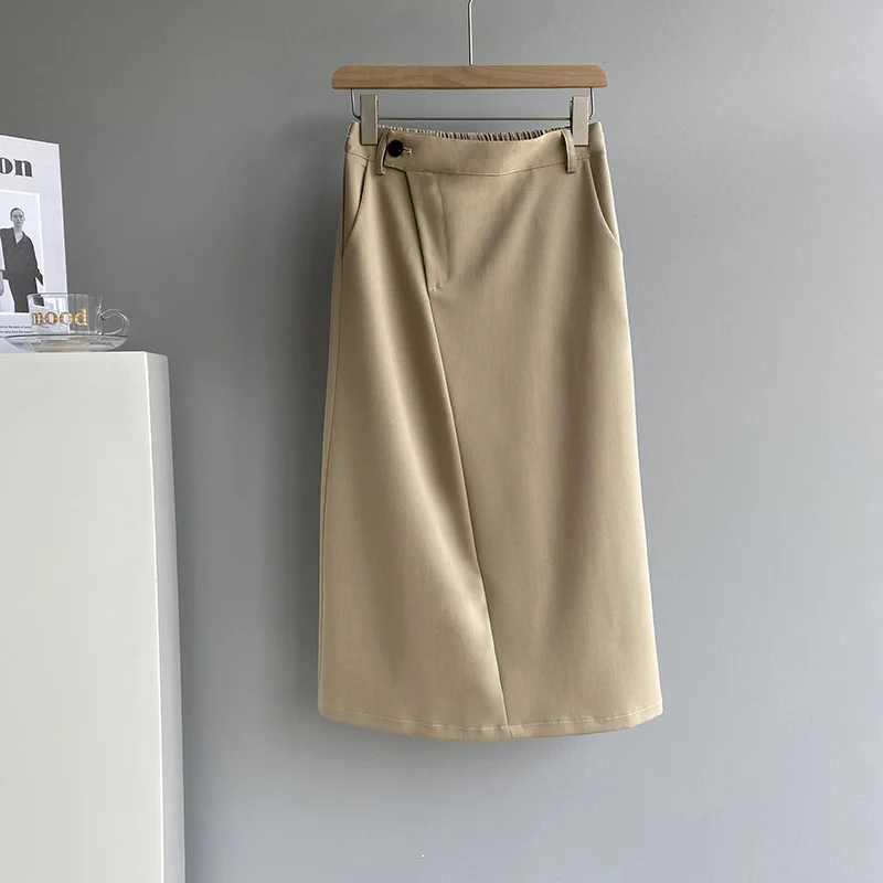 

COZOK Long Solid Color A-line Skirt for Women