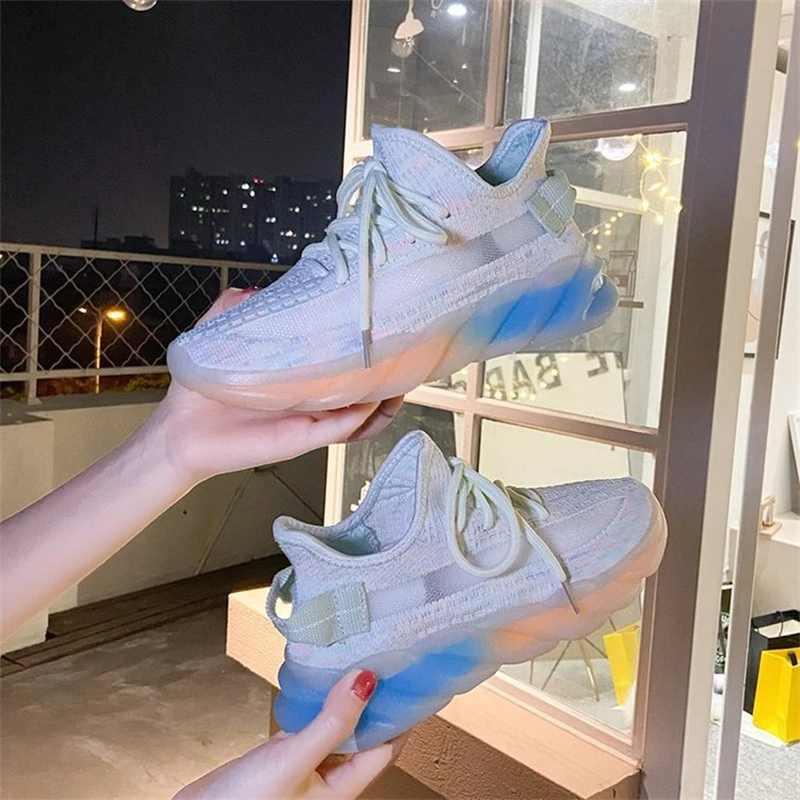 

Женские кроссовки с мягкой подошвой, радужные, летние, 2021