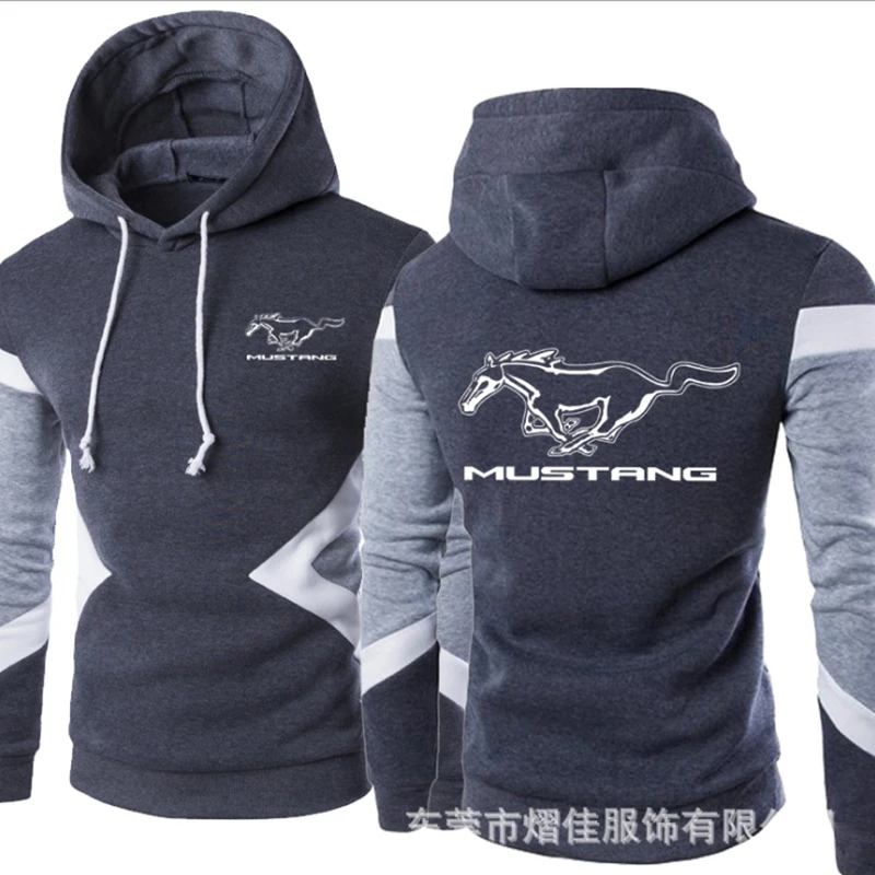 

2021 NEW Print Autumn Men for MUSTANG car logo Hoodies Sweatshirt Streetwear Jacket Hooded Tracksuit Pullover