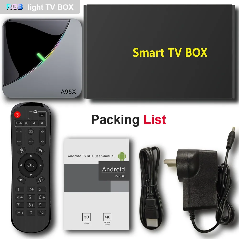 LEMADO A95X F3 Air Android tv Box Amlogic S905X3 4 Гб 64 Гб RGB светильник с поддержкой USB 3,0 2,4G и 5G wifi 8K YouTube tv Box Android 9,0