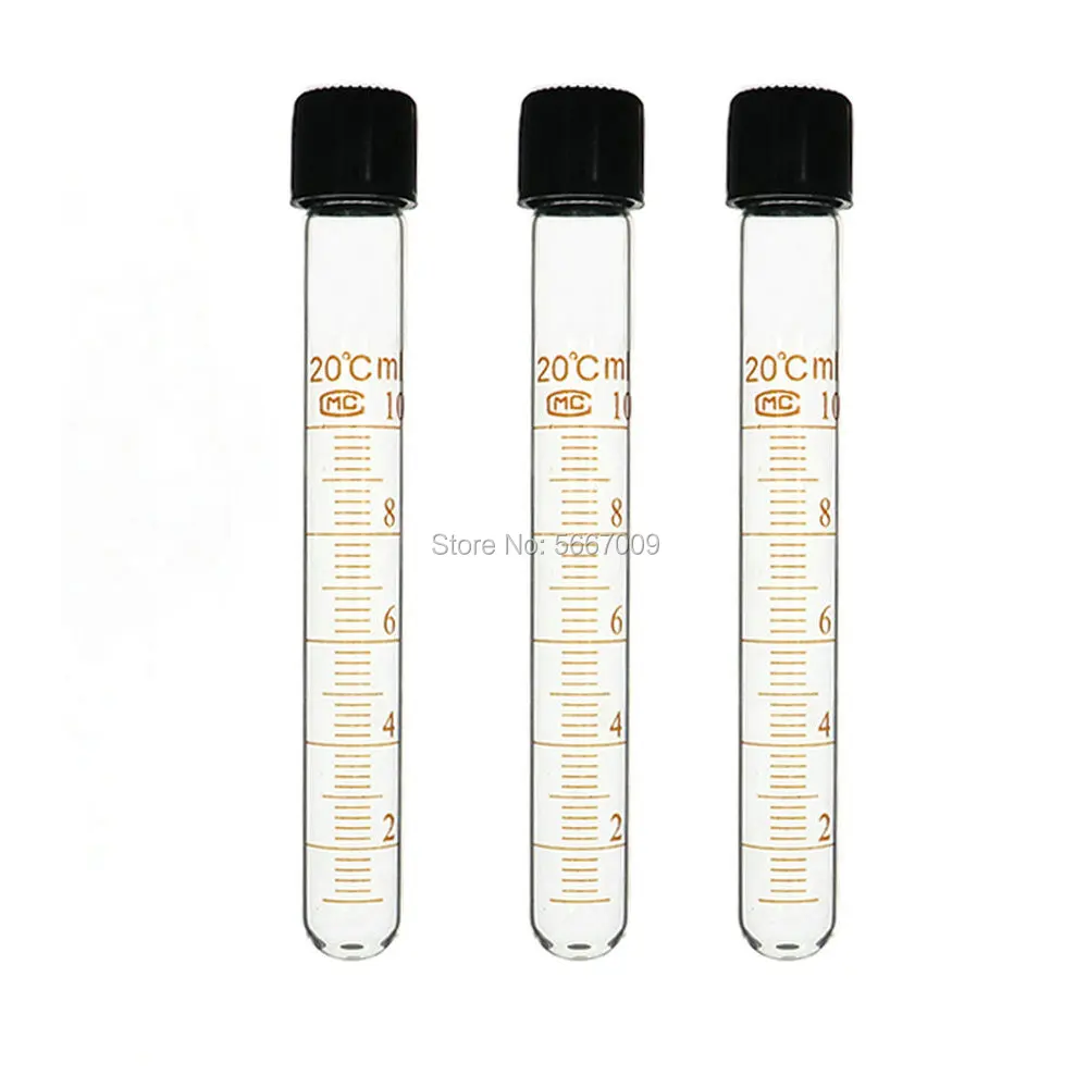 All size available Graduated glass Round bottom centrifuge tube 5ml 10ml 15ml 20ml 25ml 30ml 50ml 100ml With Screw Caps