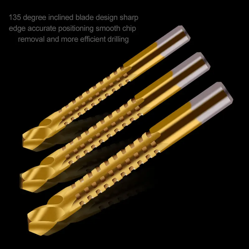 Сверла из быстрорежущей стали с титановым покрытием 6 шт./10 шт.|Сверла| |