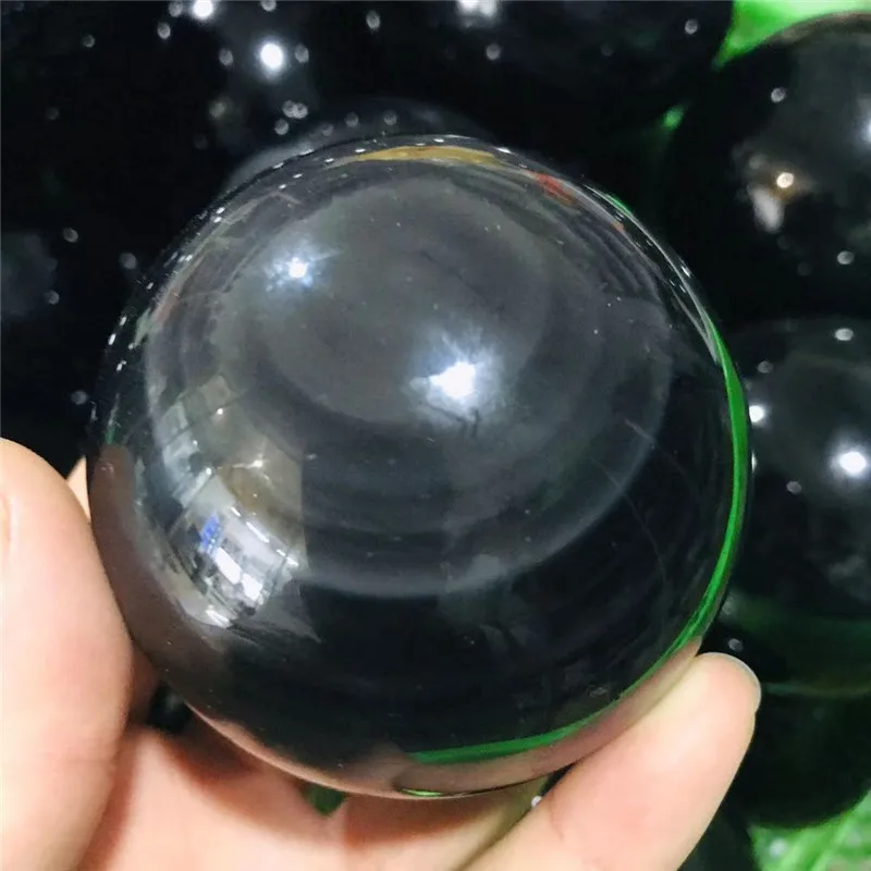 

Wholesale Natural Rock Hand Carved Rainbow Obsidian Crystal Ball 75MM-80MM