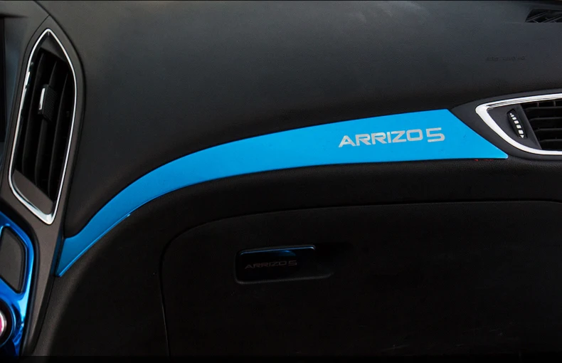 Для Chery ARRIZO5 ARRIZO 5 Центральная контрольная полоса из нержавеющей стали приборная панель в контрольной яркой полосе декоративные блестки