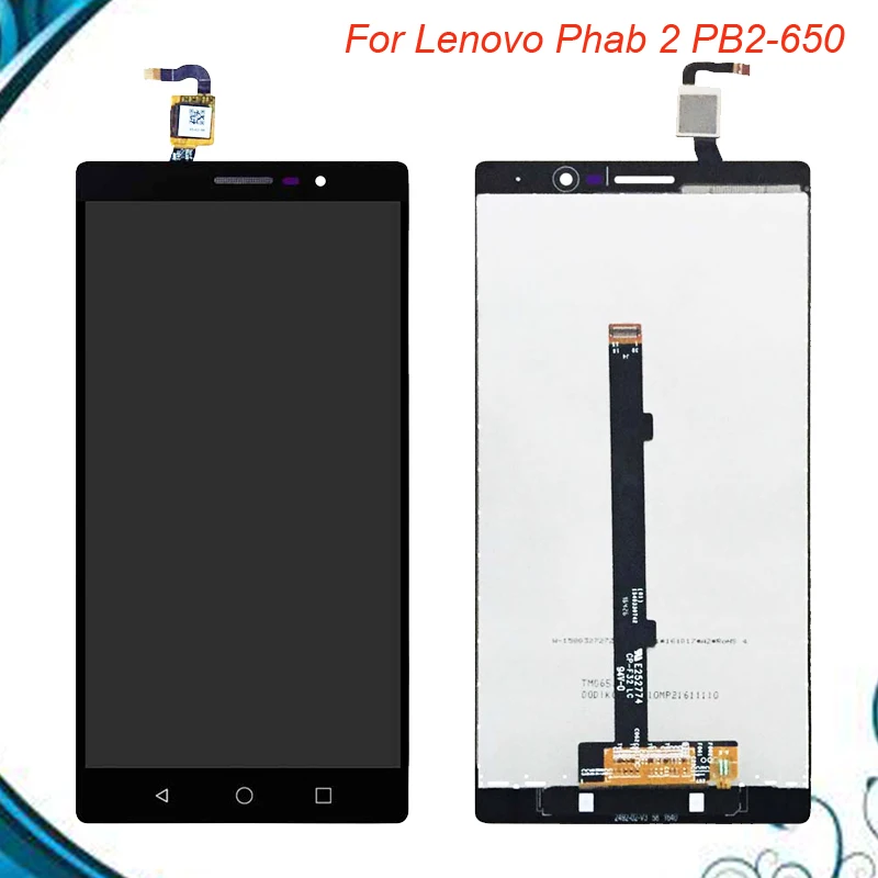 ЖК дисплей и дигитайзер тачскрина в сборе 100% протестированный для Lenovo Phab2 Phab 2 PB2 650