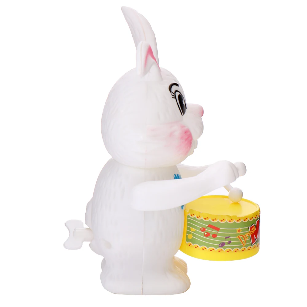 1 шт. Забавный мультяшный детский кролик игрушка для барабана заводная