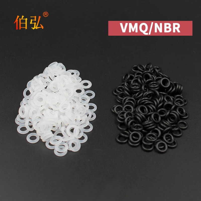 Набор уплотнительных кольце из белого силикона и черной резины NBR для винтов M3 M4 M5 M6 M7 M8 M9 M10 (20 штук)
