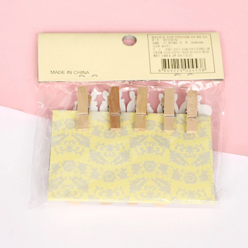 

10pcs/set Easter Eggs Rabbit Wooden Photo Clips For Party Home Photo Wall Clip Supplies Craft Ornament Decorations Happy Easter