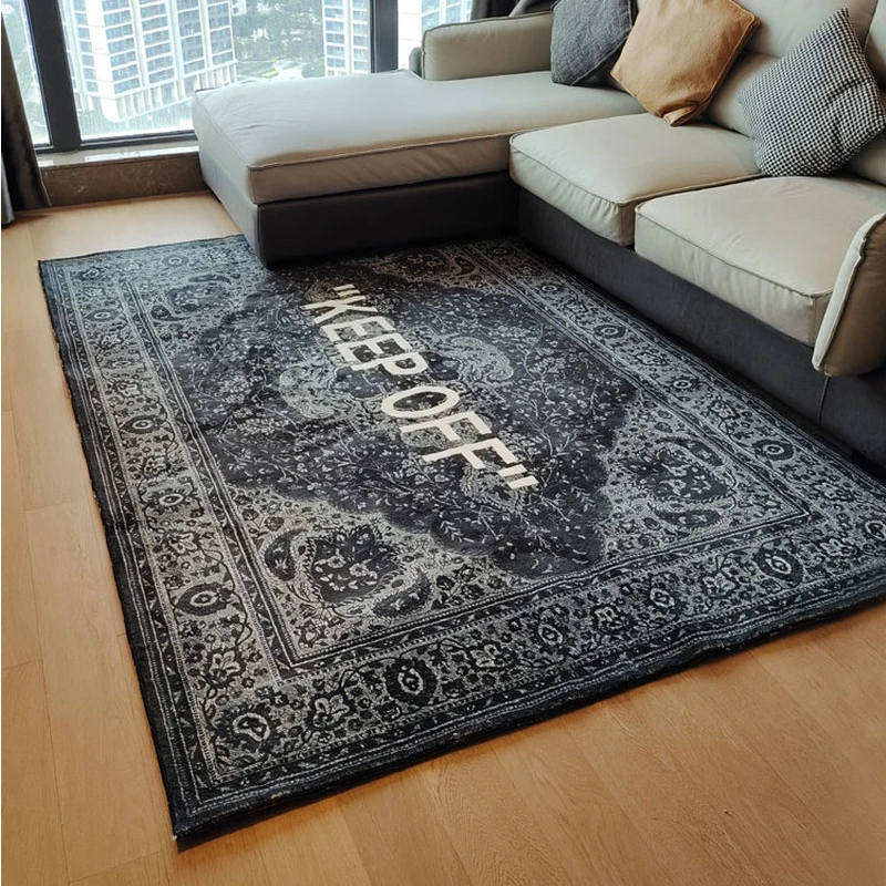 KEEP OFF Printed Floor Mat Living Room Area Rugs Bedroom Bedside Bay Window Carpet